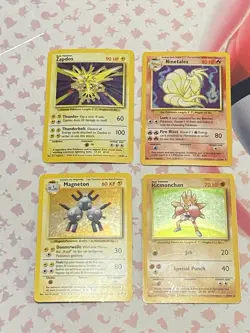 Pokemon TCG WOTC SET OF 4 Base Set Cards, Zapdos,Arcanine,Magneton,Hitmonchan - Image 1