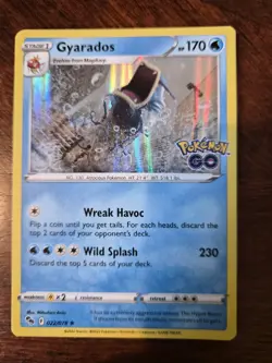 022/078 Gyarados : Rare Holo Card : Pokemon GO Trading Card Game TCG - Image 1