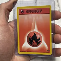 Fire Energy 128/132 Gym Challenge NM/MT Vintage Pokemon Card Nintendo Vtg WOTC - Image 2