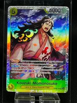 OP06-107 Kouzuki Momonosuke : Super Rare One Piece English TCG Card : OP06: Wing - Image 1