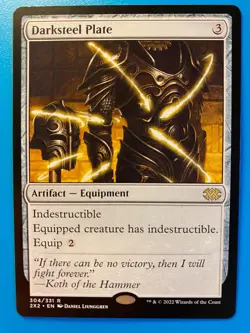 MTG 1x Darksteel Plate # 304 Double Masters 2022 Magic the Gathering Card x1 NM - Image 1