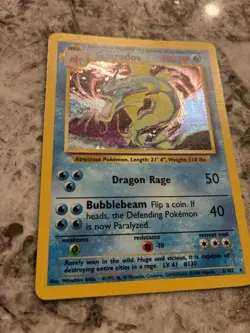 Pokemon Gyarados Holo Rare TCG Card 006/102 Base Set - Image 5