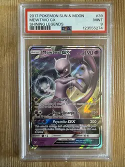 Mewtwo GX - 39/73 - Pokemon Shining Legends Sun & Moon Ultra Rare Card PSA 9 - Image 1