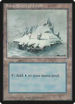 MTG SNOW COVERED ISLAND POOR - ISOLA INNEVATA - IA - MAGIC - Image 1