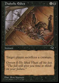 MTG DIABOLIC EDICT EXC - EDITTO DIABOLICO - TE - MAGIC - Image 1