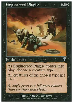 MTG ENGINEERED PLAGUE EXC - PESTE ARTIFICIALE - 7TH - MAGIC - Image 1