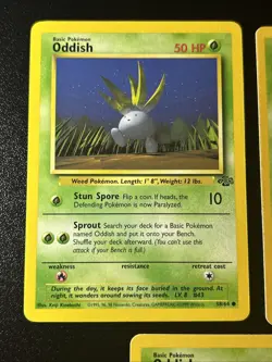 ODDISH 58/64 JUNGLE SET UNLIMITED POKEMON TCG CCG COMMON X5 - Image 2