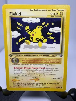 Pokemon TCG Elekid #22/111 1st Edition Rare Neo Genesis LP Good Condition - Image 1