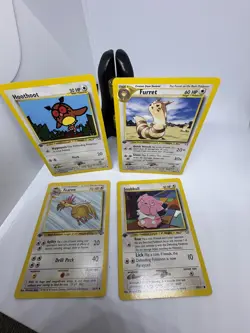 Pokemon TCG Fearow 36/64 Jungle, Furret 35 Hoothoot 60 Snubbull 74 1ST Editions - Image 4