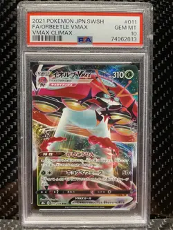 PSA 10 ORBEETLE VMAX CLIMAX 011 RARE Japanese Pokemon SWSH 2021 GEM MT 10 - Image 1