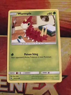 Wurmple - 24/214 - Common Lost Thunder Pokemon-NM - Image 1