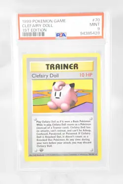 POKEMON 1st Edition Shadowless Base Set CLEFAIRY DOLL 70/102 Rare PSA 9 MINT - Image 1