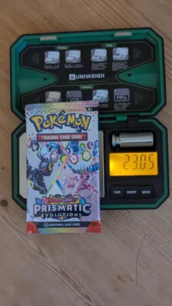 23.05g HEAVY Prismatic Evolutions Booster Pack Pokemon - Sealed - Holo ChanceU - Image 1