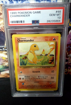 1999 Pokemon Game Unlimited #46 Charmander PSA 10 GEM MT - Image 1