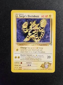 Vintage pokemon Non-Holo Rare Lt. Surge’s Electabuzz 27/132 Gym Heroes WotC - Image 1