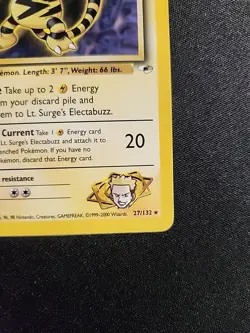 Vintage pokemon Non-Holo Rare Lt. Surge’s Electabuzz 27/132 Gym Heroes WotC - Image 5