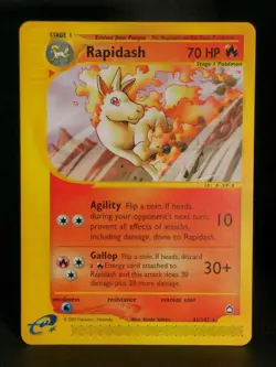 2003 Pokemon Aquapolis Rapidash 31/147 Rare Unlimited TCG Nintendo Wotc - Image 4