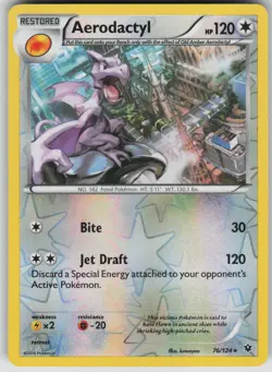 Pokemon TCG Aerodactyl Rare Reverse Holo XY - Fates Collide 76/124 - Image 1