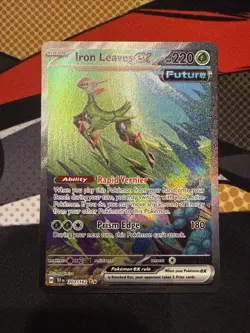 Pokemon TCG Iron Leaves EX Scarlet & Violet Temporal Forces 203/162 - Image 1