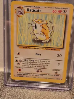 Pokemon TCG Raticate Base Set 40/102 Regular Unlimited Uncommon CGC 9 - Image 4