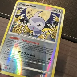 Castform 48/146 Reverse Holo Pokemon D&P Legends Awakened TCG 2008 Vintage LP * - Image 3