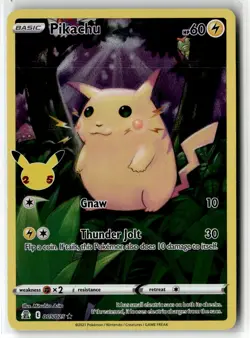 Pikachu ⭐ 005/025 Holo Rare Celebrations 2021 Pokemon NM - Image 1