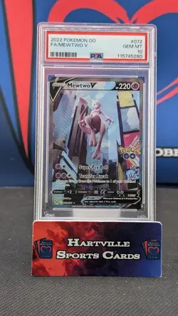 2022 Pokemon Go Full Art Mewtwo V 072/078 PSA 10 - Image 1