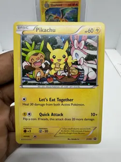 Pokemon Pikachu XY95 Promo Holo Rare - Let’s Eat Together 2016 LP - Image 1