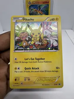 Pokemon Pikachu XY95 Promo Holo Rare - Let’s Eat Together 2016 LP - Image 2