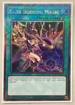 Dark Burning Magic 1st Edition Platinum Secret Rare RA04-EN246 Yu-Gi-Oh! - Image 1