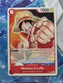 Monkey D Luffy P-001 English First Ever Promo Card One Piece Card Game - Image 1