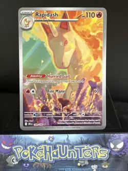Pokemon Card Rapidash 189/182 Destined Rivals Illustration Rare Near Mint - Image 1