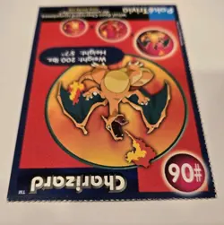 Pokemon Poketrivia Card Charizard #6 Burger King Perforated Pikachu Project 1998 - Image 3