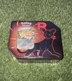 Destined Rivals Team Rocket Tin Persian Ex Pokemon TCG Packs Sealed - Image 1