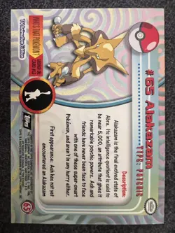 Alakazam #65 Topps Pokemon TV Animation Edition Pokemon Card NM - Image 2