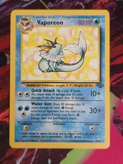 Vaporeon 28/64 Jungle Unlimited Non-holo Rare Pokemon Card - Image 1