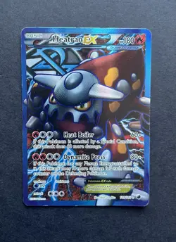Pokemon TCG Heatran-EX Plasma Freeze 109/116 Holo Full Art - DMG - Image 1