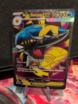 Pokemon Mega Sharpedo ex 113/094 Me02: Phantasmal Flames Holo NM . Pack Fresh 🔥 - Image 2