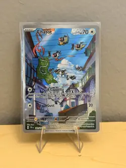 Pokemon TCG Chatot Card 181/162 SV05: Temporal Forces NM Illustration Rare - Image 1