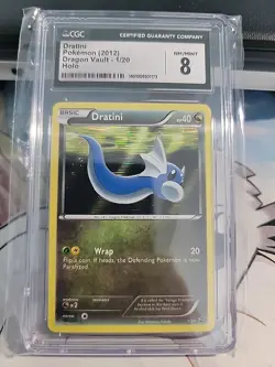 Dratini Holo 1/20 CGC 8 NM/MINT (Pokemon Black and White Dragon Vault 2012) - Image 1