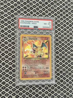 1999 Pokemon Base Set Charizard Holo 4/102 PSA 8 NM-MT - Image 1