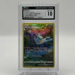 Vaporeon Trainer Gallery Holo TG02/TG30 Brilliant Stars Pokemon CGC Gem Mint 10 - Image 1
