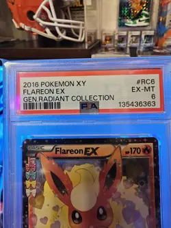 2016 POKEMON XY FLAREON EX GENERATIONS RADIANT COLLECTION #RC6 EX-MT 6 - Image 3