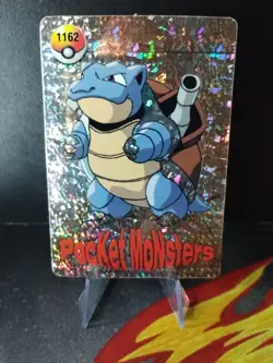 Pokemon Pocket Monsters Vending Prism Holo Vintage Sticker #1162 BLASTOISE rare - Image 1