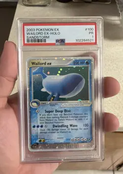 Wailord ex 100/100 - 2003Pokemon Card EX Sandstorm - PSA 1 - POP 24! VERY RARE - Image 3
