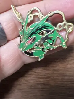 Mega Rayquaza Collector's Pin 2015 Metal Enamel Pin Roaring Skies Pokemon TCG - Image 5