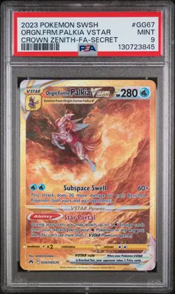 Origin Forme Palkia Vstar Pokemon Sword Shield Crown Zenith GG67/GG70 PSA 9 - Image 1