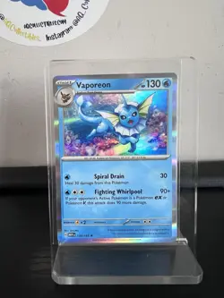 Vaporeon 022/131 Sv: Prismatic Evolutions Holo Rare Pokemon Card Single Mint - Image 1
