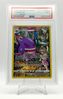2022 POKEMON LOST ORIGIN FULL ART TRAINER GALLERY GENGAR TG06/TG30 PSA 9 - Image 1