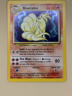 Ninetales Base Set 12/102 Pokemon: Base Set Unlimited Holo Rare - Near Mint - Image 2